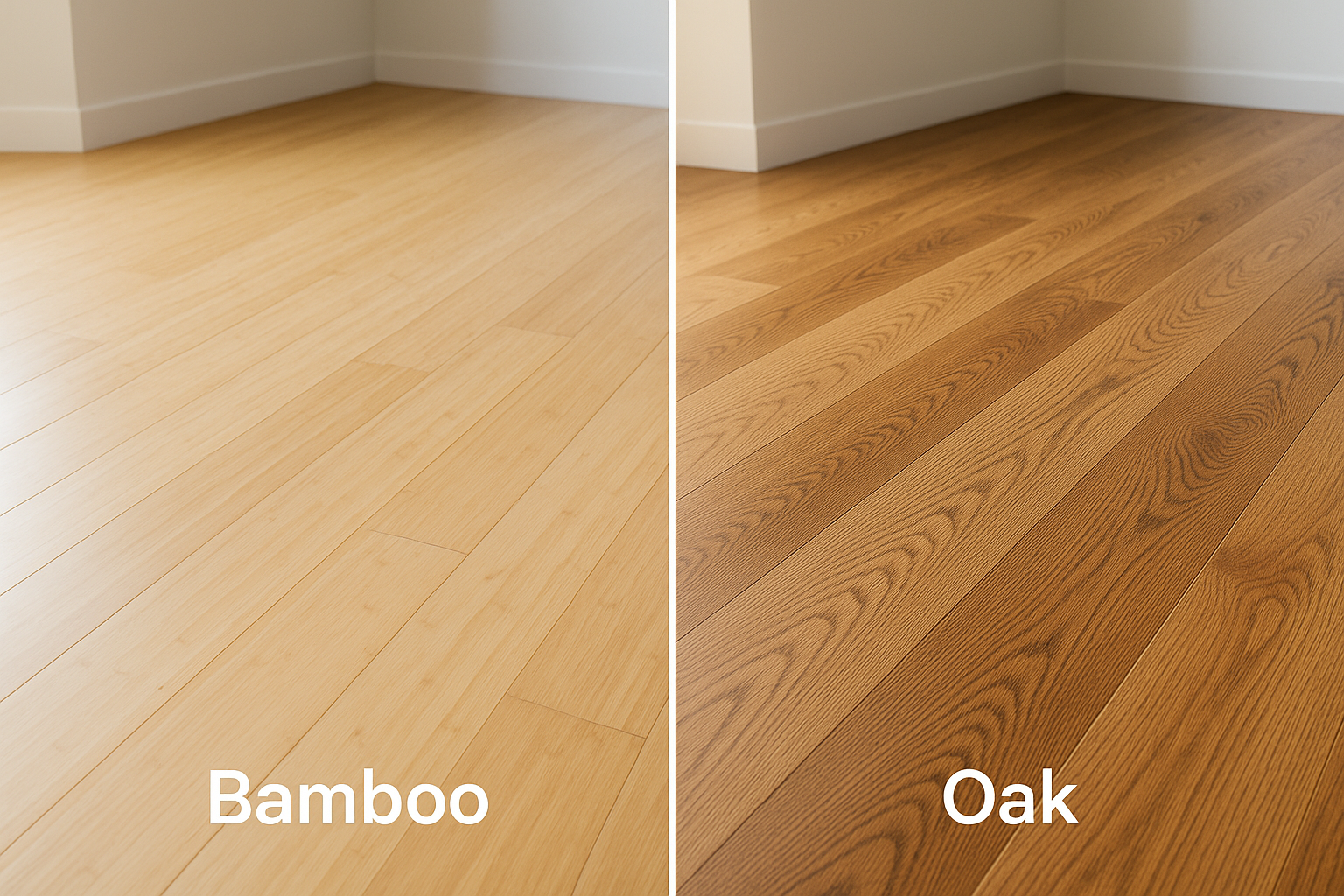 Bamboo Flooring compared with Oak Flooring