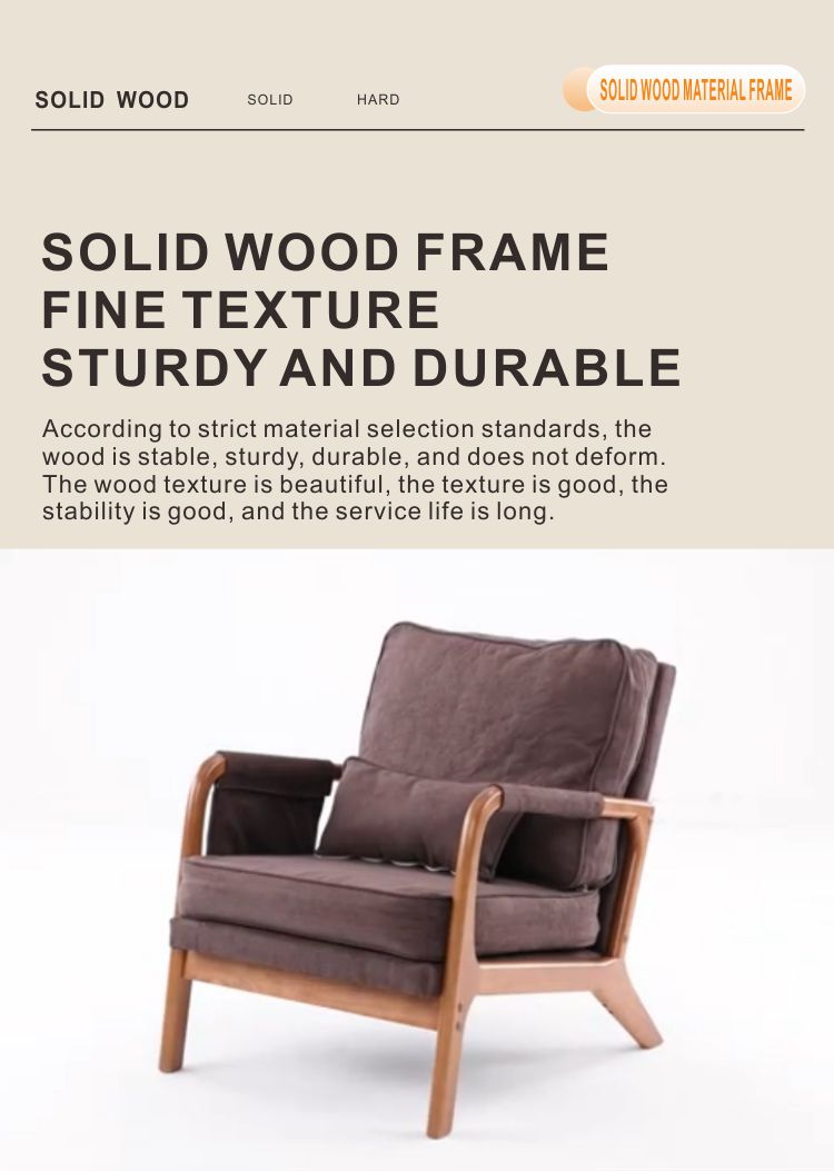 2801 Brown Armchair With Side pocket