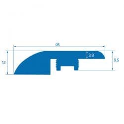 220cm   Distressed Multi Grey  Ramp / Reducer Bar UKS19002 P100 AD26