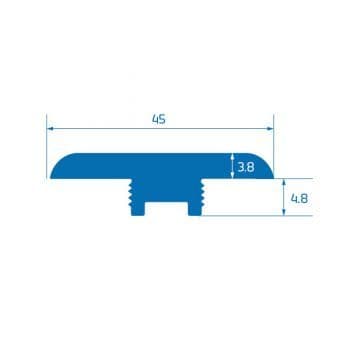 220cm Matching T Bar Harbour Grey UKS19011 AD21 T8000