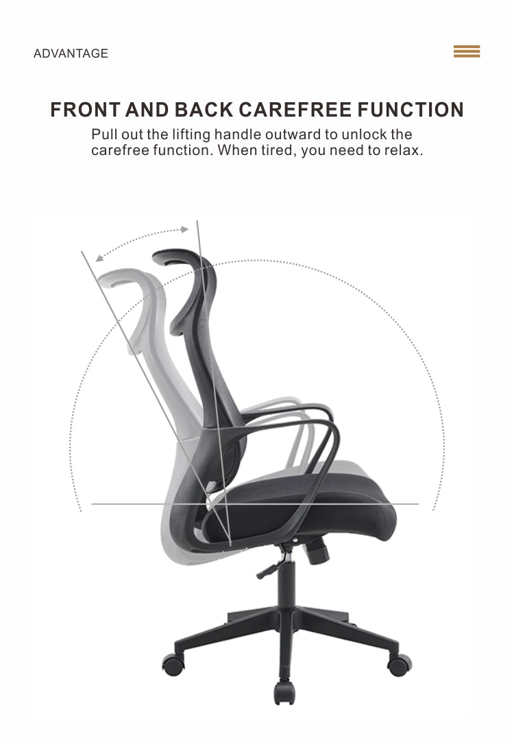 510 Black Mesh Ergonomic Office or Computer Desk Chair with Padded Seat.