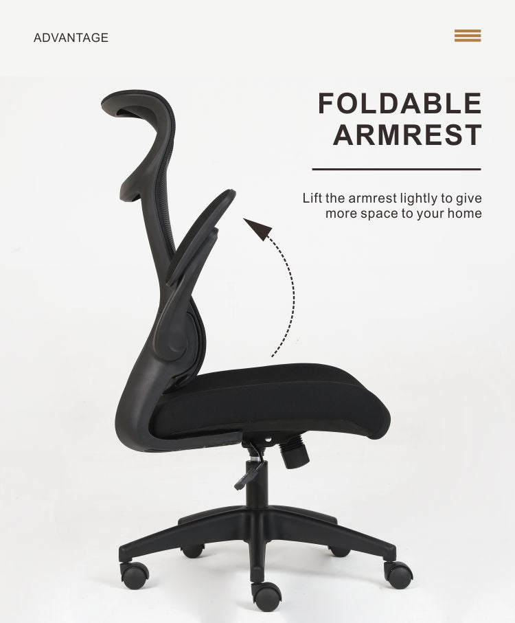 510 Black Mesh Ergonomic Office or Computer Desk Chair with Padded Seat.