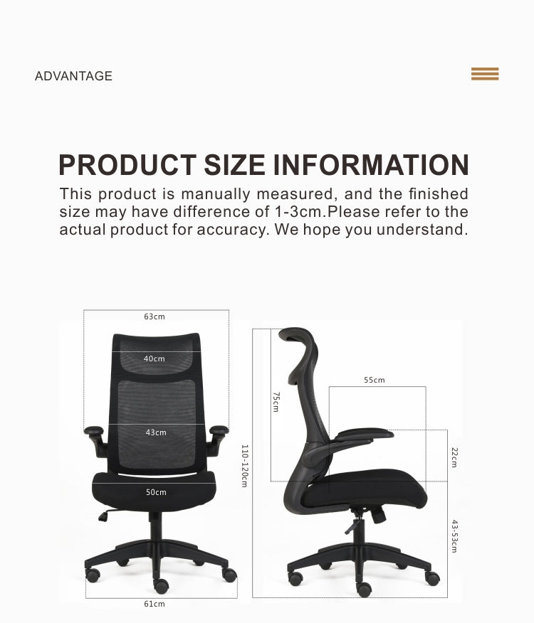510 Black Mesh Ergonomic Office or Computer Desk Chair with Padded Seat.