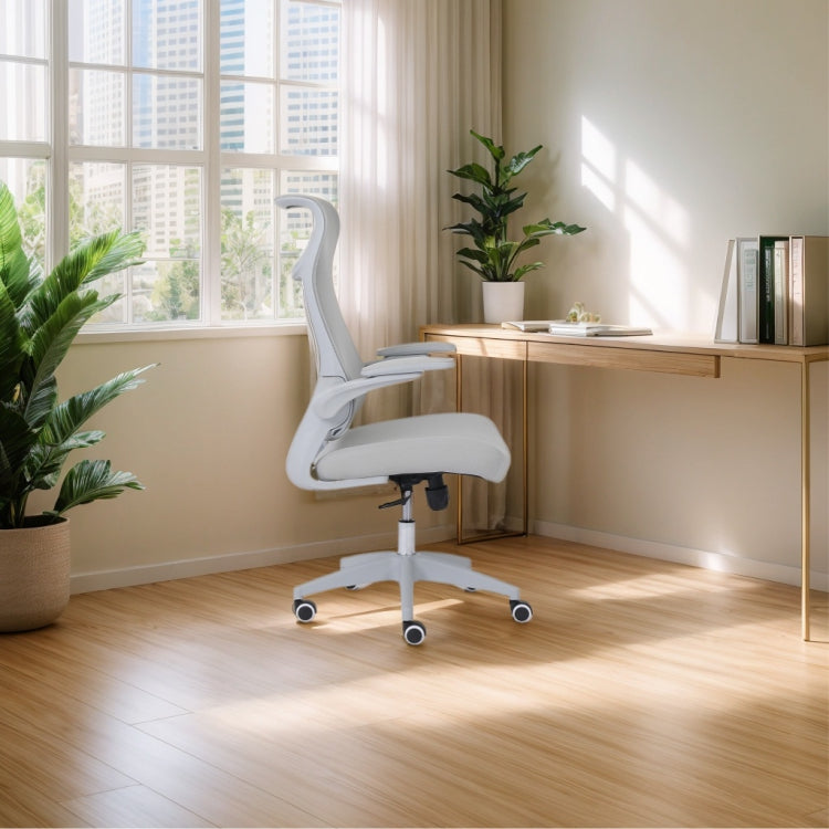 510 Grey Mesh Ergonomic Office or Computer Desk Chair with Padded Seat.
