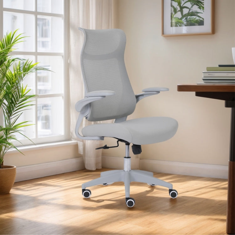 510 Grey Mesh Ergonomic Office or Computer Desk Chair with Padded Seat.