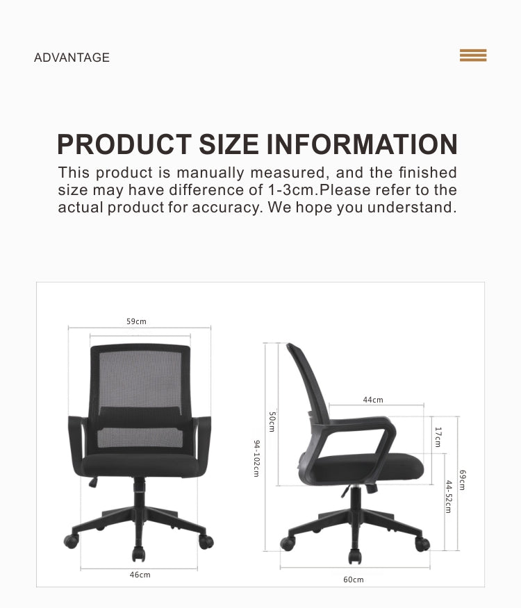 5812 Black Mesh Ergonomic Office Chair