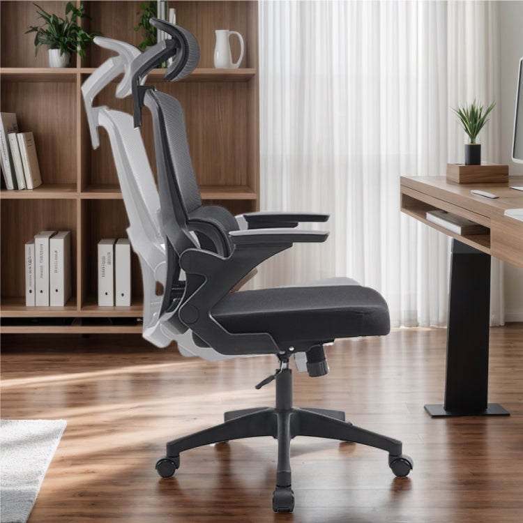 703 Black Mesh Office Chair – Ergonomic Computer Desk Chair with Adjustable Headrest, Lumbar Support and