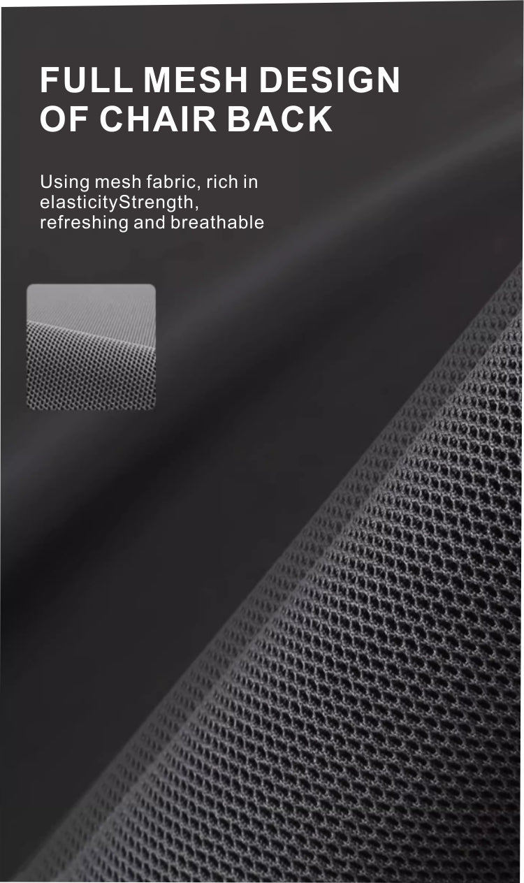 703 Black Mesh Office Chair – Ergonomic Computer Desk Chair with Adjustable Headrest, Lumbar Support and