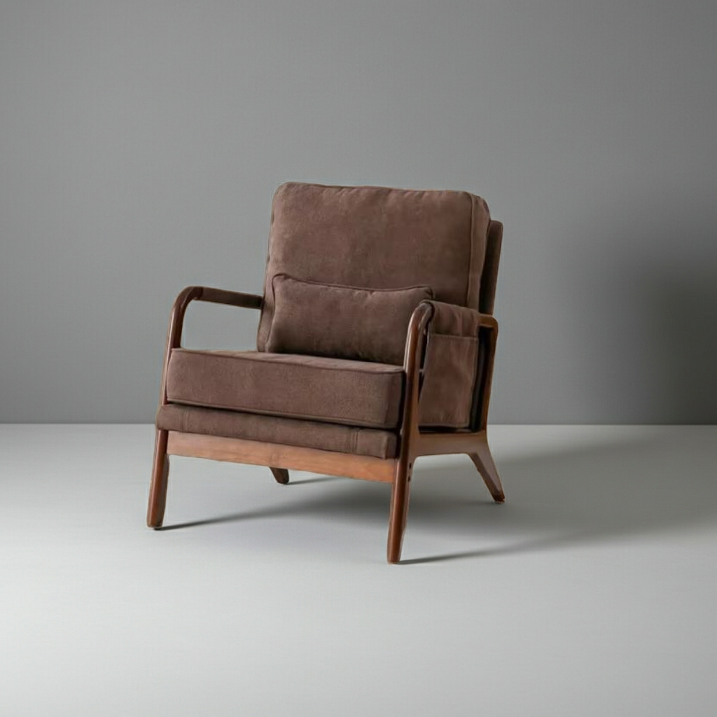 2801 Brown Armchair With Side pocket