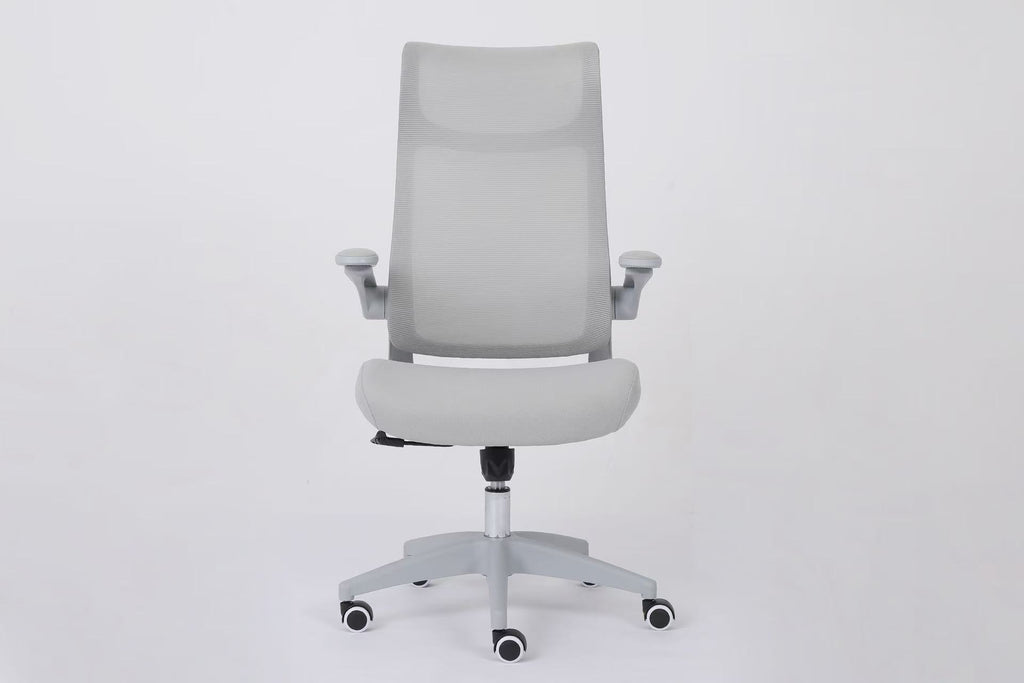 510 Grey Mesh Ergonomic Office or Computer Desk Chair with Padded Seat.
