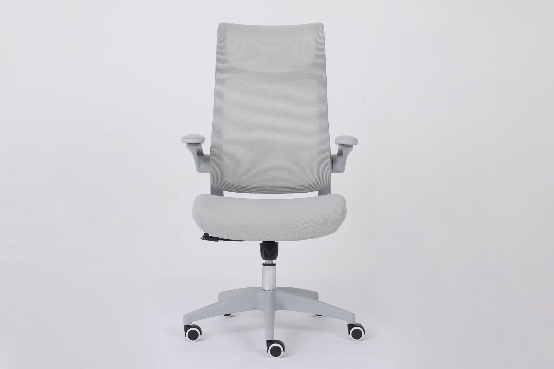 510 Grey Mesh Ergonomic Office or Computer Desk Chair with Padded Seat.