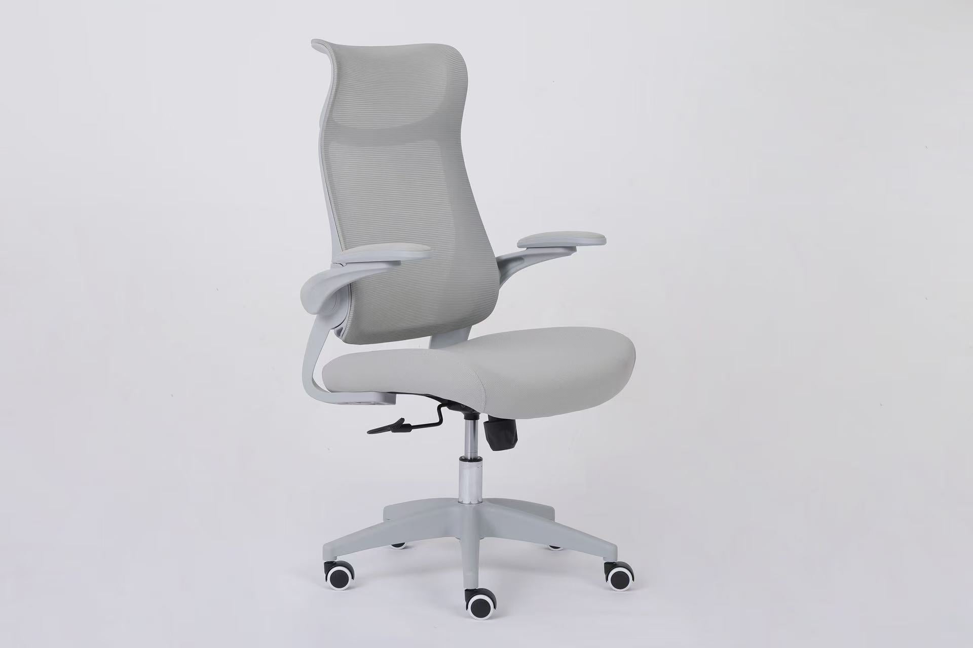 510 Grey Mesh Ergonomic Office or Computer Desk Chair with Padded Seat.