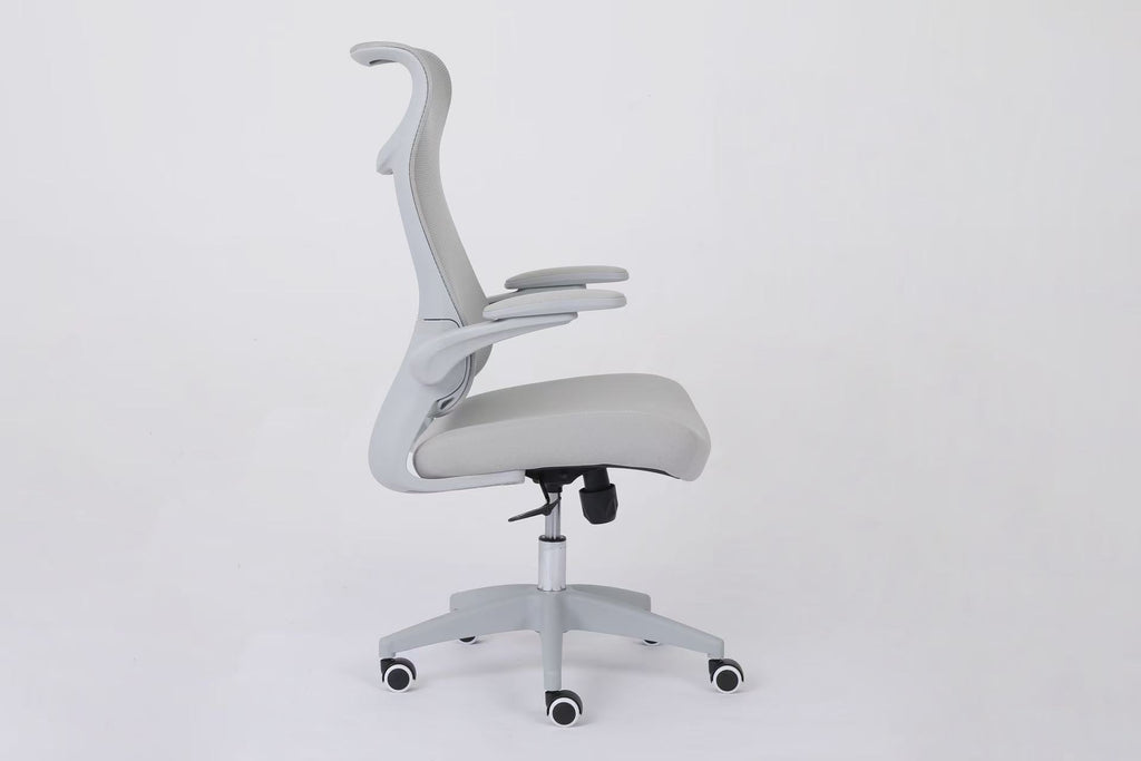 510 Grey Mesh Ergonomic Office or Computer Desk Chair with Padded Seat.