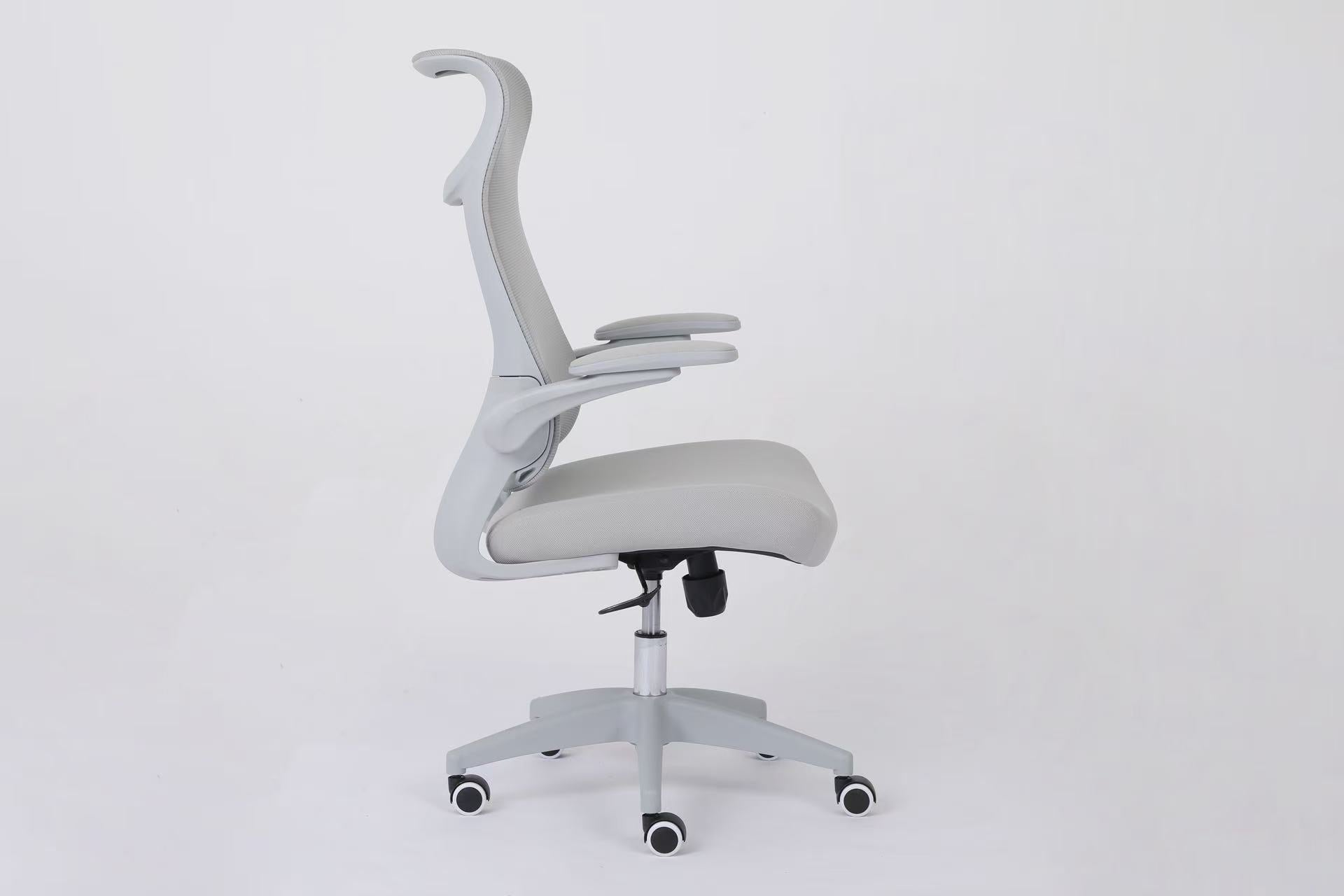 510 Grey Mesh Ergonomic Office or Computer Desk Chair with Padded Seat.
