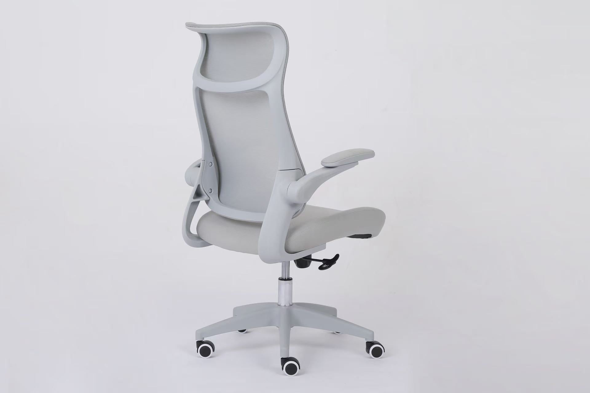 510 Grey Mesh Ergonomic Office or Computer Desk Chair with Padded Seat.