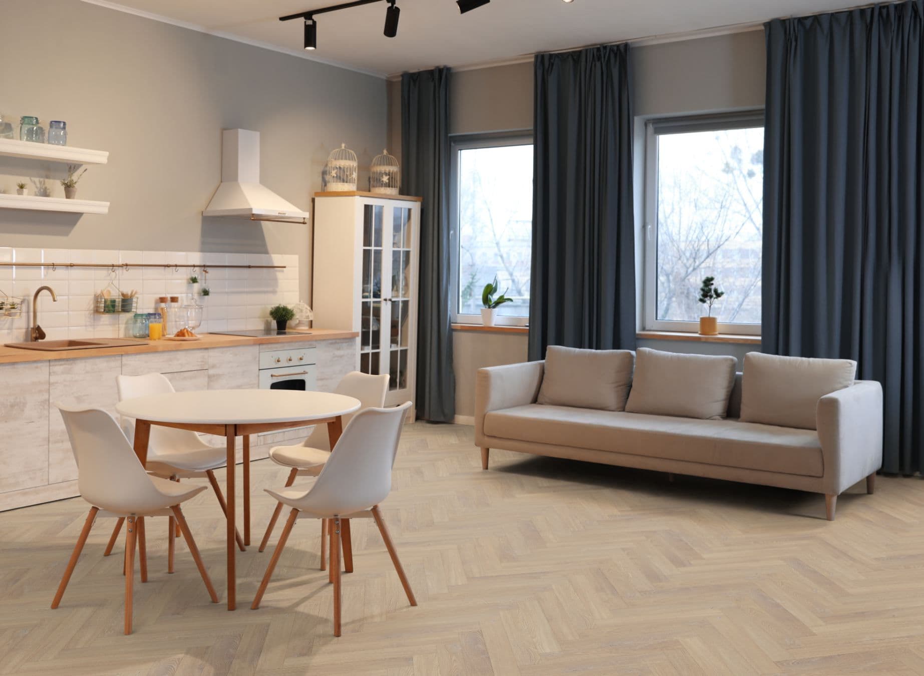 Desert Oak Herringbone