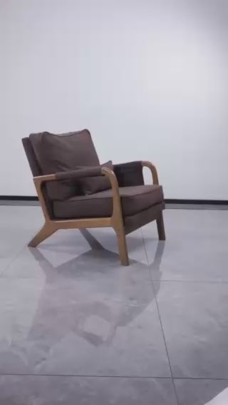 2801 Brown Armchair With Side pocket