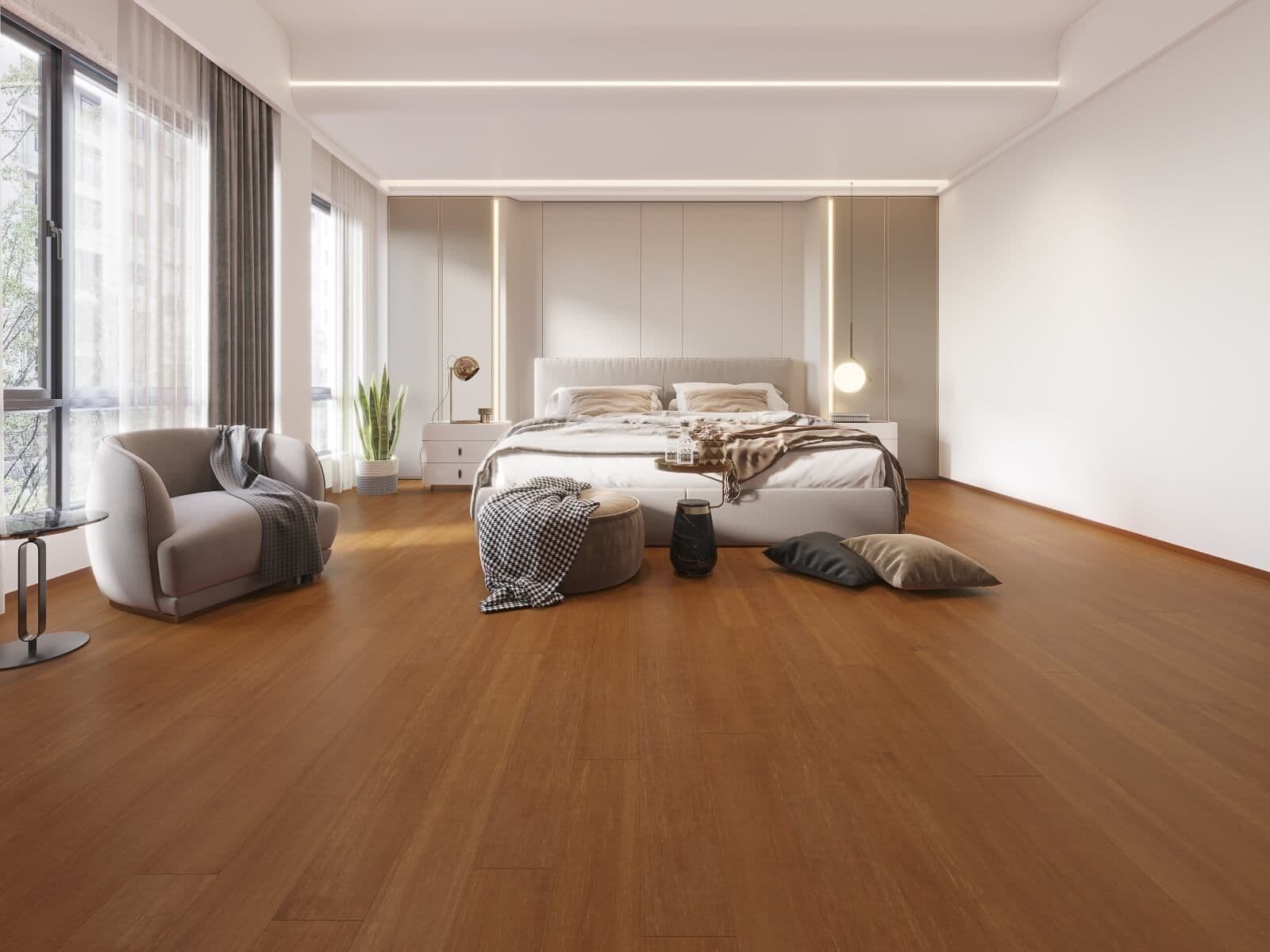 TOWNLEY BROWN STRAND WOVEN SOLID BAMBOO FLOORING UK19022